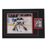 Niklas Backstrom Signed Wild Sports Card Custom Lithograph Display with Photo (JSA) at PristineAuction.com