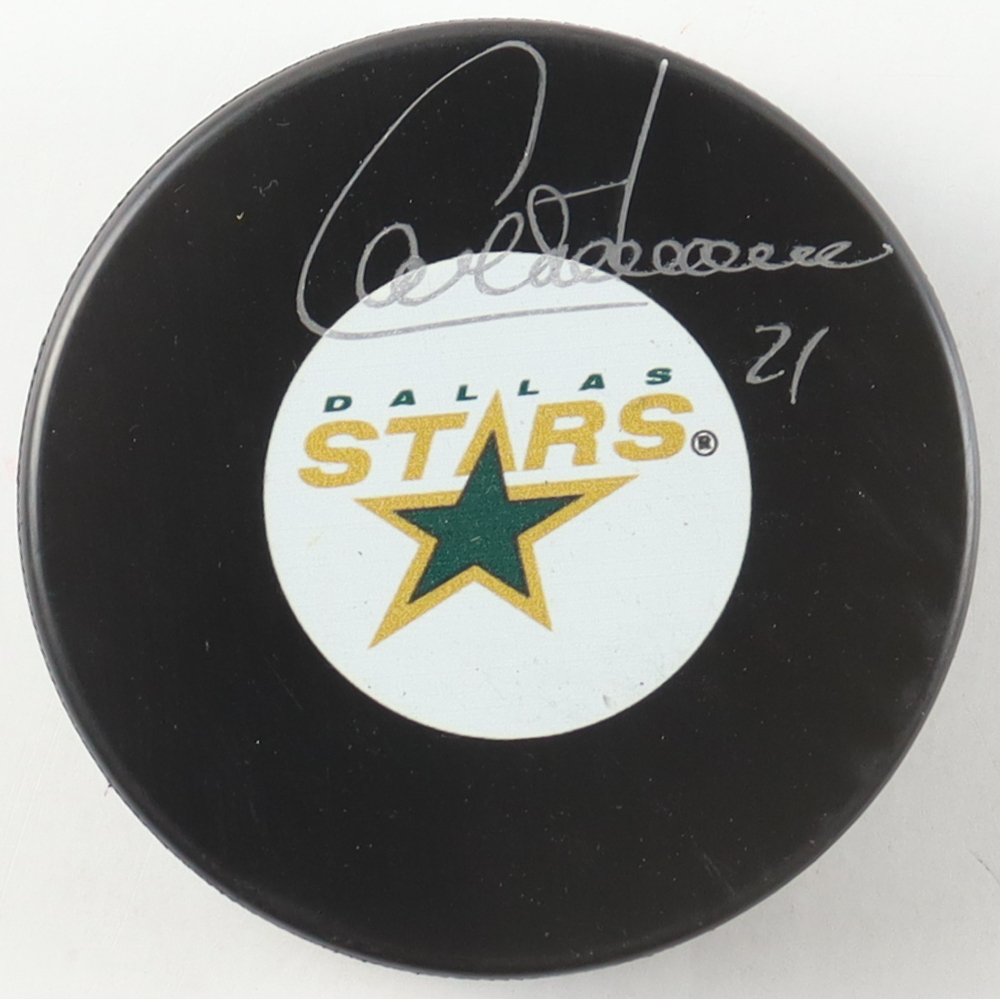 Guy Carbonneau Signed Stars Logo Hockey Puck (Schwartz Sports) at PristineAuction.com