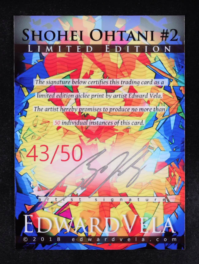 Shohei Ohtani LE Custom Art Card #43/50 at PristineAuction.com Shohei Ohtani LE Custom Art Card #43/50 at PristineAuction.com