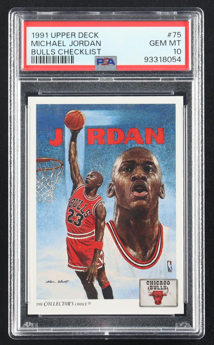 Michael Jordan 1991 Upper Deck Checklist #75 (PSA 10) at PristineAuction.com Michael Jordan 1991 Upper Deck Checklist #75 (PSA 10) at PristineAuction.com