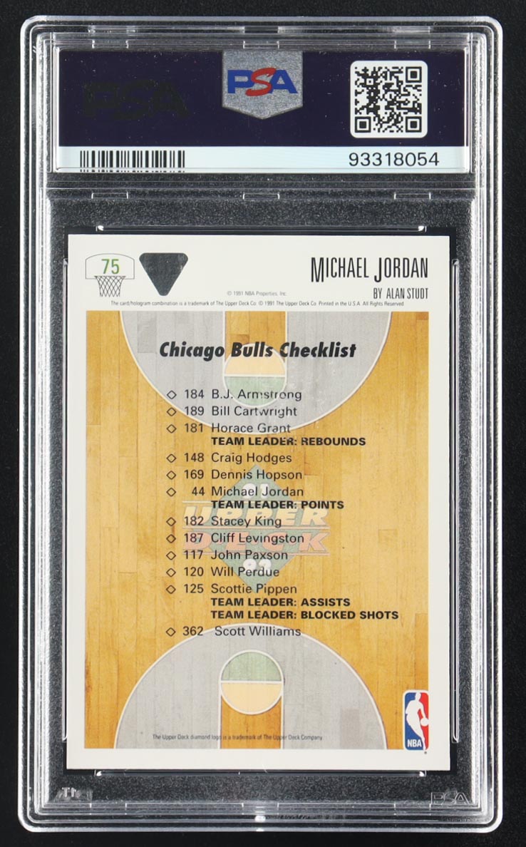 Michael Jordan 1991 Upper Deck Checklist #75 (PSA 10) at PristineAuction.com Michael Jordan 1991 Upper Deck Checklist #75 (PSA 10) at PristineAuction.com