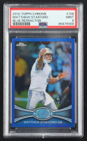 Matthew Stafford 2012 Topps Chrome Blue Refractor #126 #195/199 (PSA 9) at PristineAuction.com