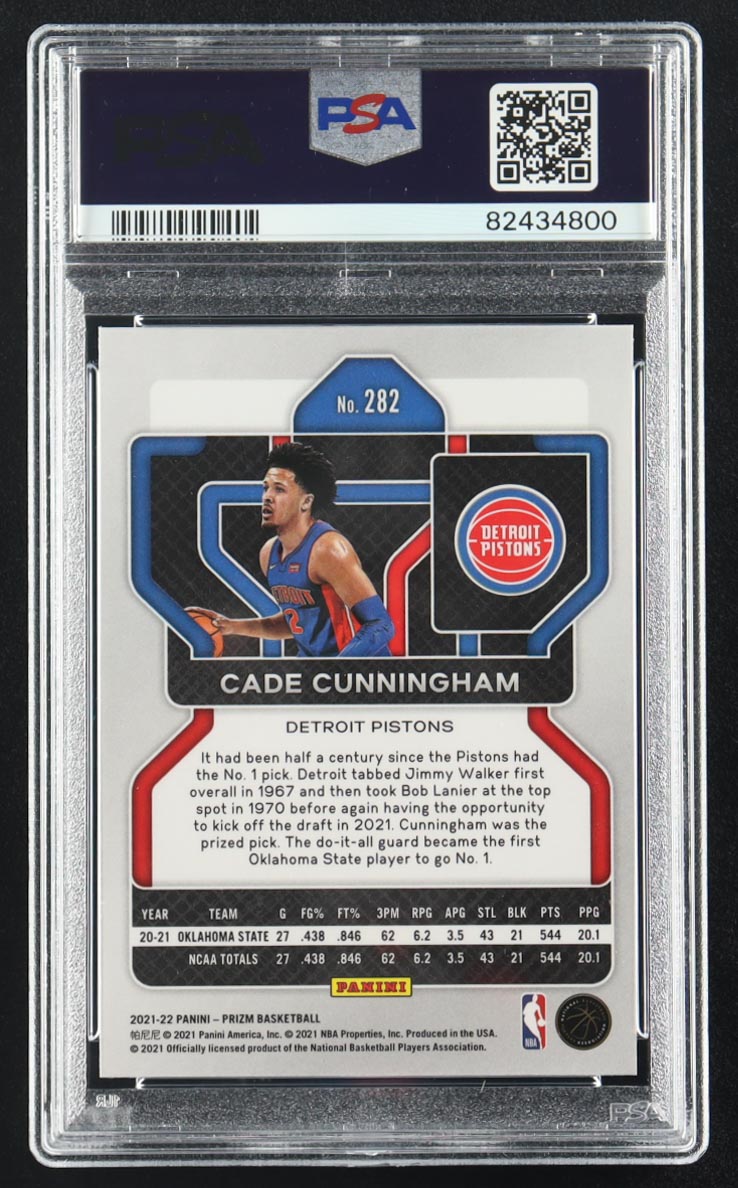 Cade Cunningham 2021 Panini Prizm #282 RC (PSA 10) at PristineAuction.com Cade Cunningham 2021 Panini Prizm #282 RC (PSA 10) at PristineAuction.com