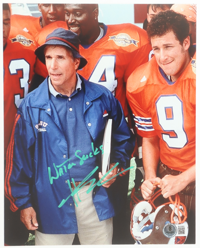 Henry Winkler Signed "Waterboy" 8x10 Photo Inscribed "Water Sucks" (Beckett) at PristineAuction.com Henry Winkler Signed "Waterboy" 8x10 Photo Inscribed "Water Sucks" (Beckett) at PristineAuction.com