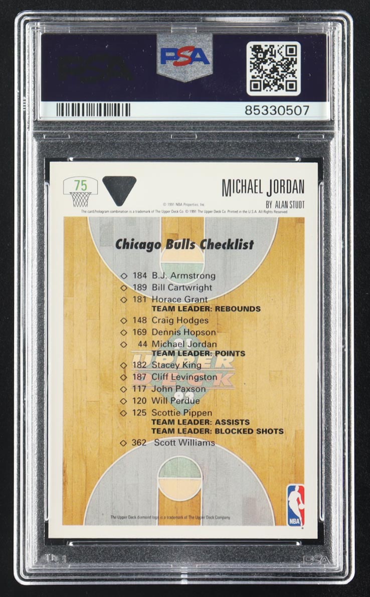 Michael Jordan 1991 Upper Deck Checklist #75 (PSA 10) at PristineAuction.com Michael Jordan 1991 Upper Deck Checklist #75 (PSA 10) at PristineAuction.com