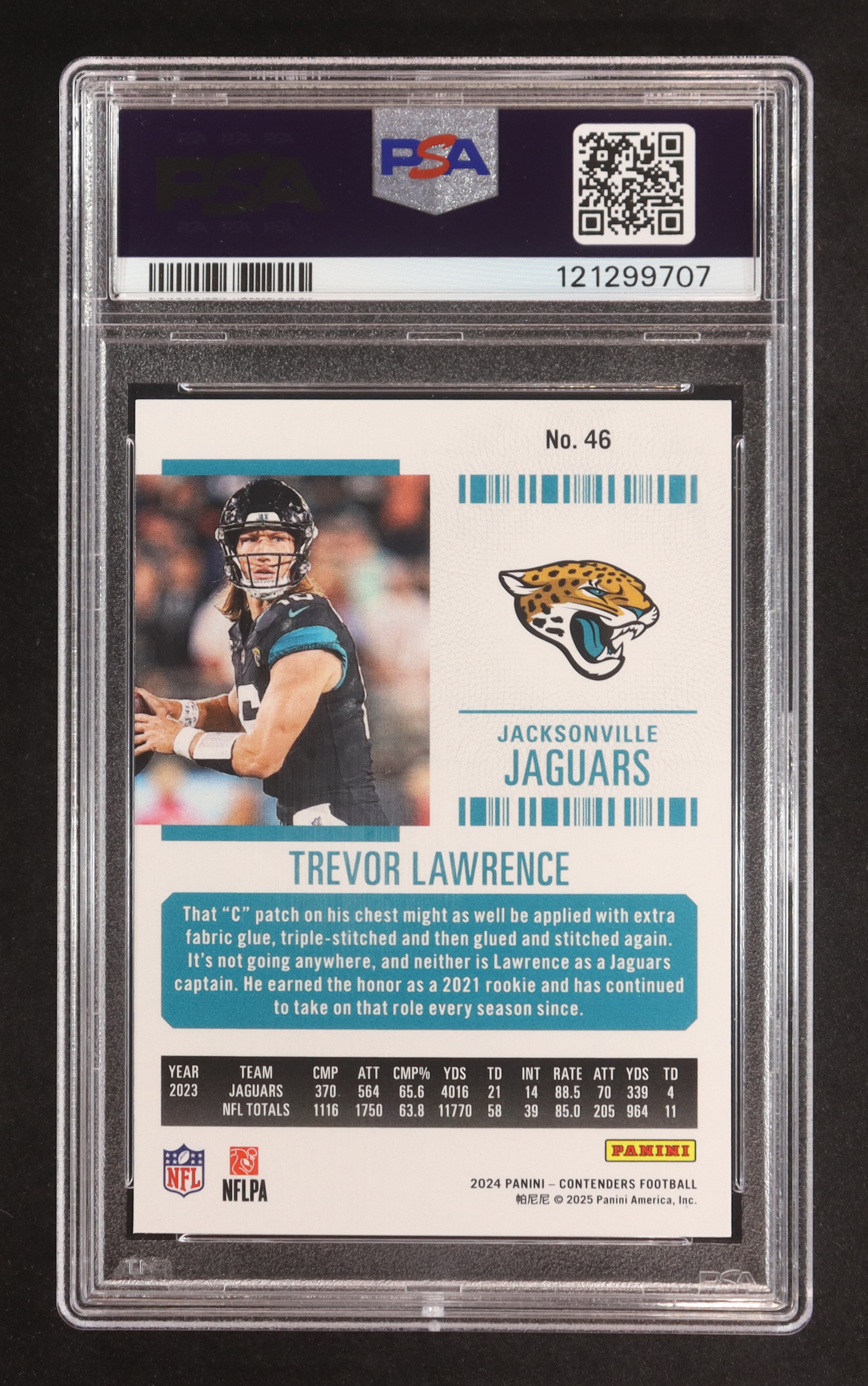 Trevor Lawrence 2024 Panini Contenders #46 (PSA 10) at PristineAuction.com Trevor Lawrence 2024 Panini Contenders #46 (PSA 10) at PristineAuction.com