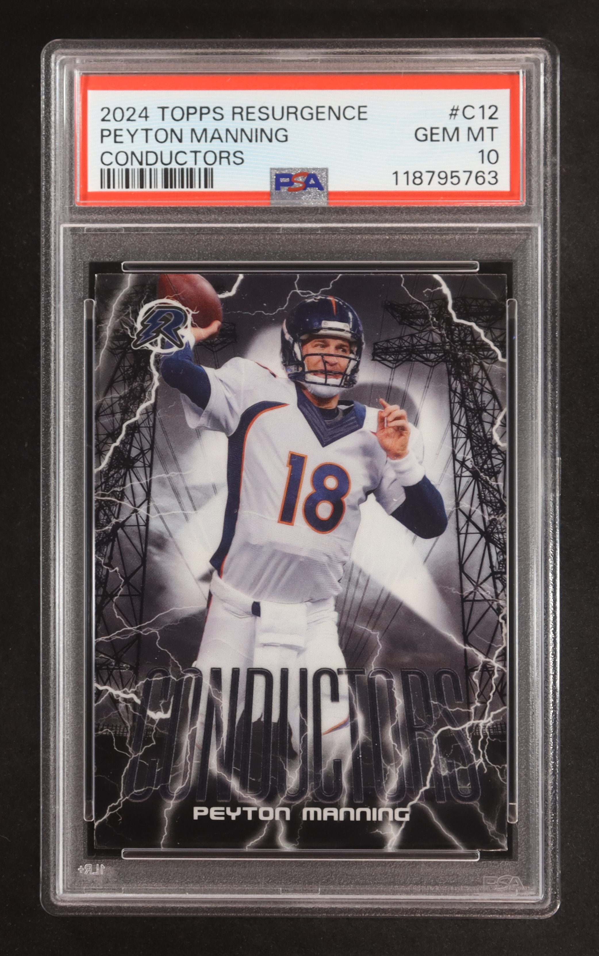 Peyton Manning 2024 Topps Resurgence Conductors #C12 (PSA 10) at PristineAuction.com Peyton Manning 2024 Topps Resurgence Conductors #C12 (PSA 10) at PristineAuction.com