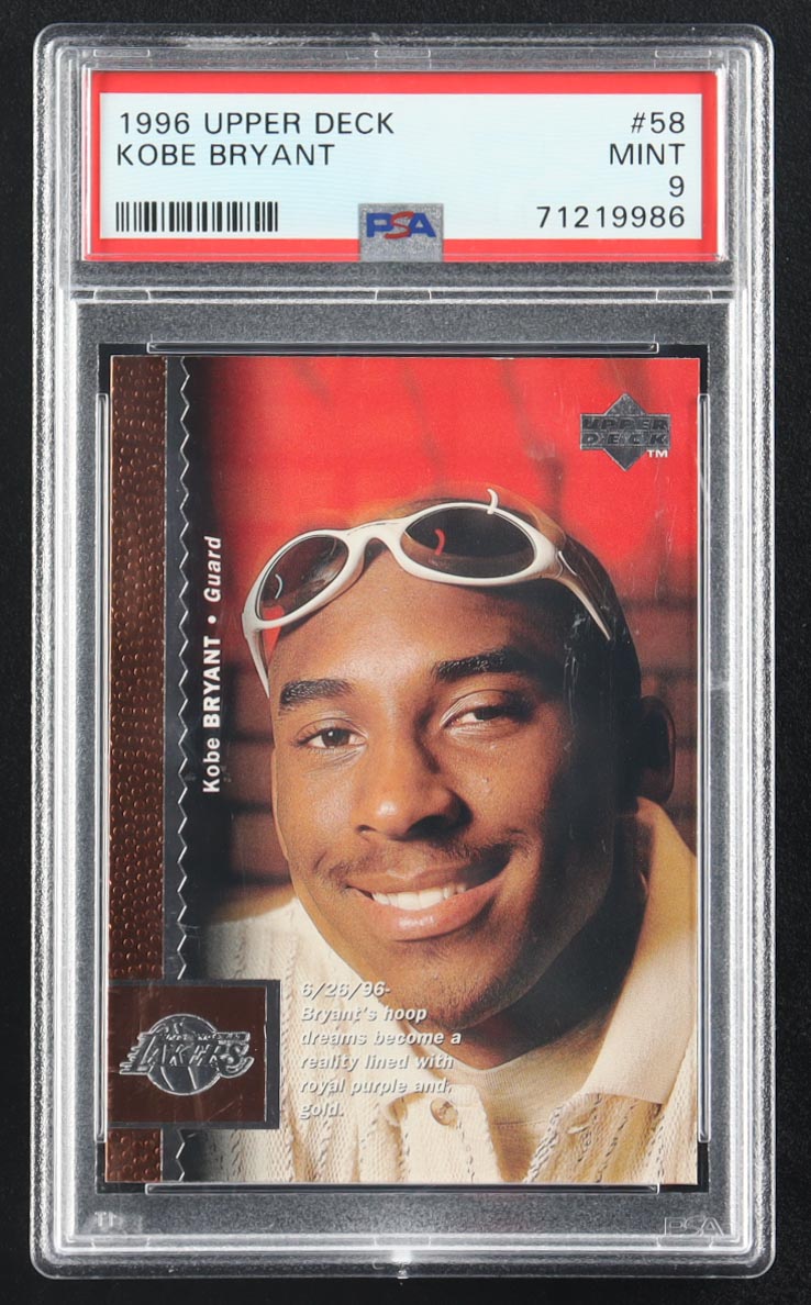 Kobe Bryant 1996-97 Upper Deck #58 RC (PSA 9) at PristineAuction.com Kobe Bryant 1996-97 Upper Deck #58 RC (PSA 9) at PristineAuction.com
