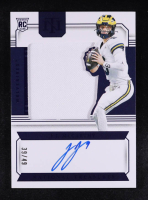 JJ McCarthy 2024 Panini National Treasures Collegiate College Silhouettes Signatures Blue #1 #39/49 RC at PristineAuction.com