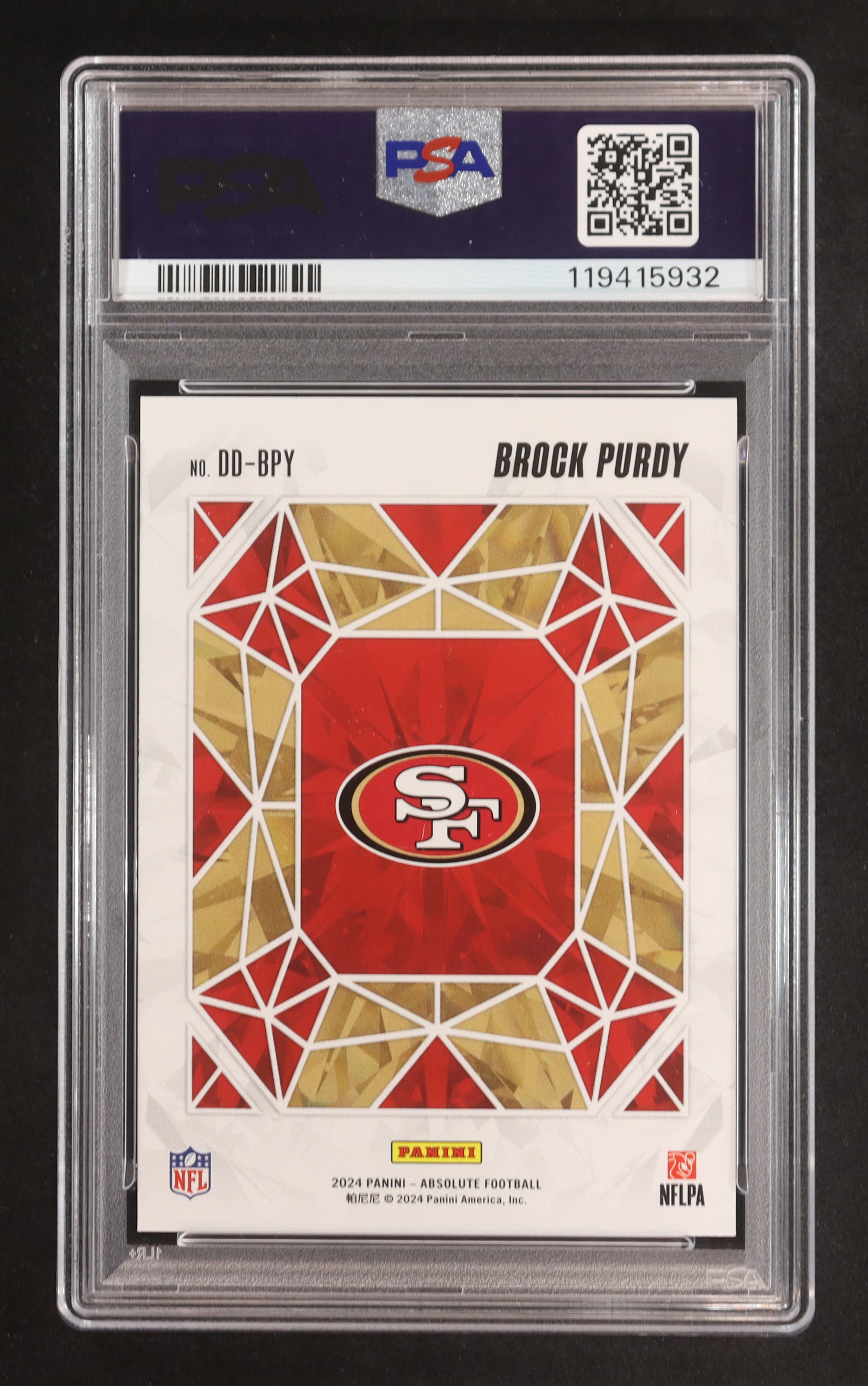Brock Purdy 2024 Absolute Draft Diamonds #2 (PSA 10) at PristineAuction.com Brock Purdy 2024 Absolute Draft Diamonds #2 (PSA 10) at PristineAuction.com
