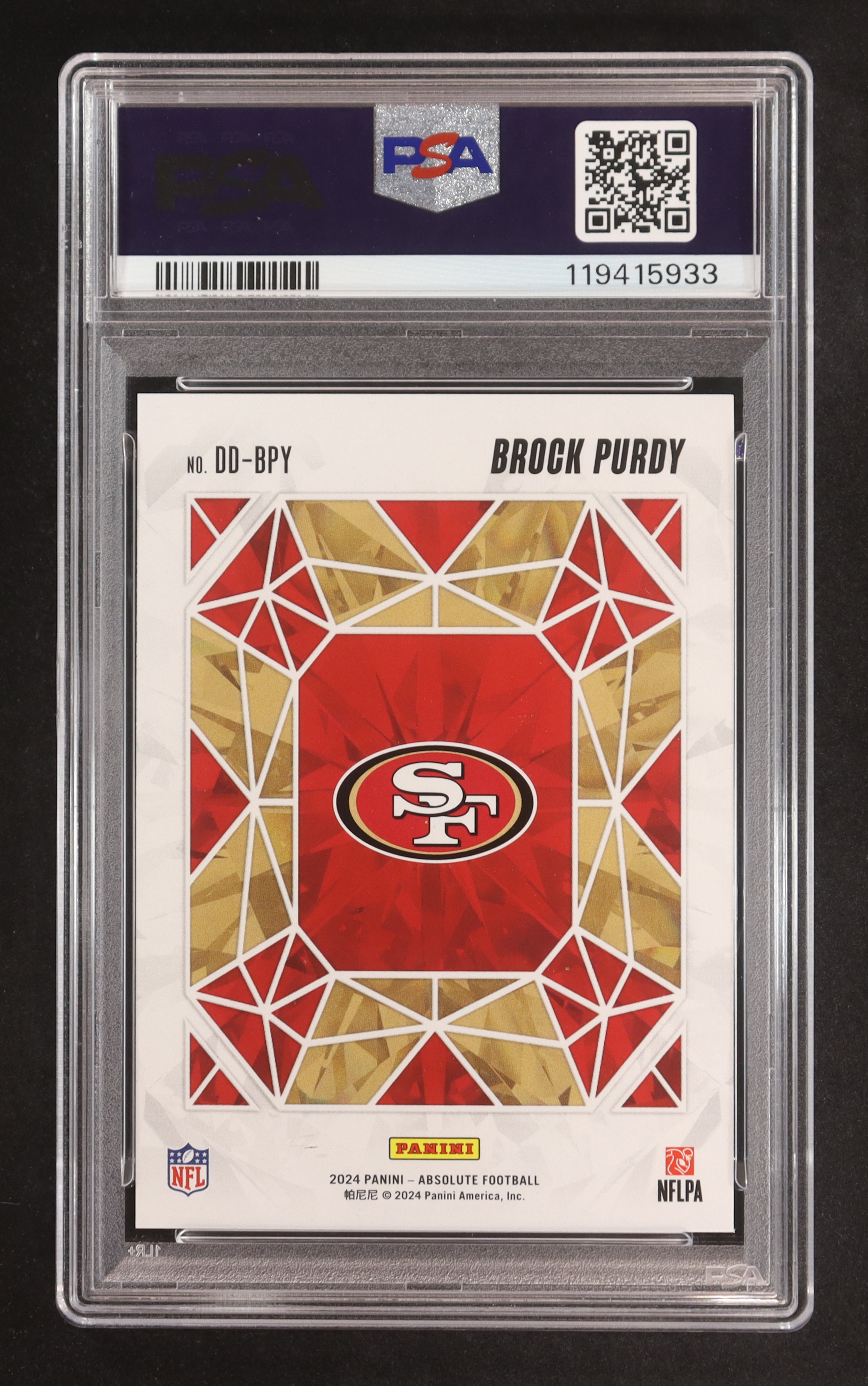 Brock Purdy 2024 Absolute Draft Diamonds #2 (PSA 10) at PristineAuction.com Brock Purdy 2024 Absolute Draft Diamonds #2 (PSA 10) at PristineAuction.com