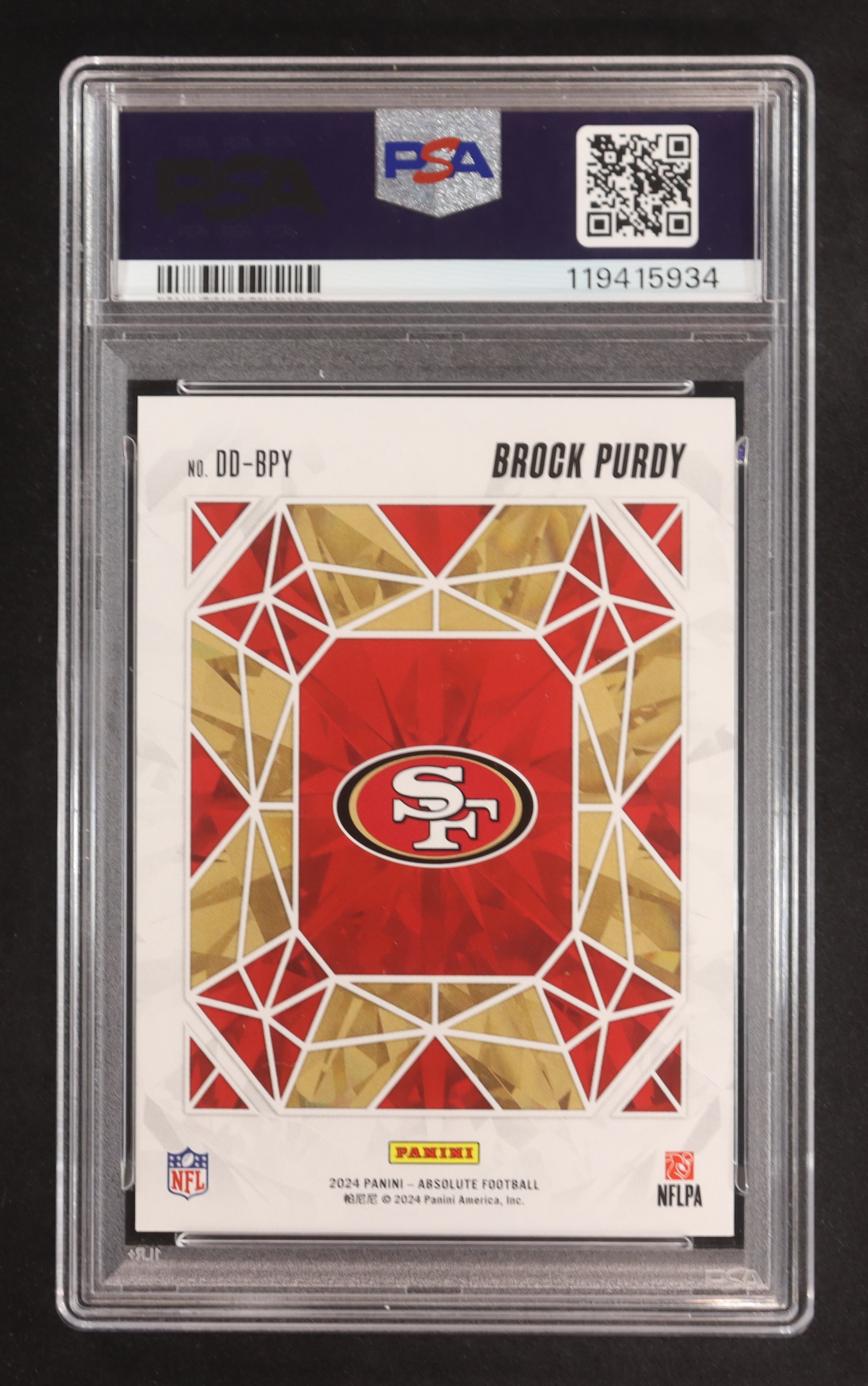 Brock Purdy 2024 Absolute Draft Diamonds #2 (PSA 10) at PristineAuction.com Brock Purdy 2024 Absolute Draft Diamonds #2 (PSA 10) at PristineAuction.com
