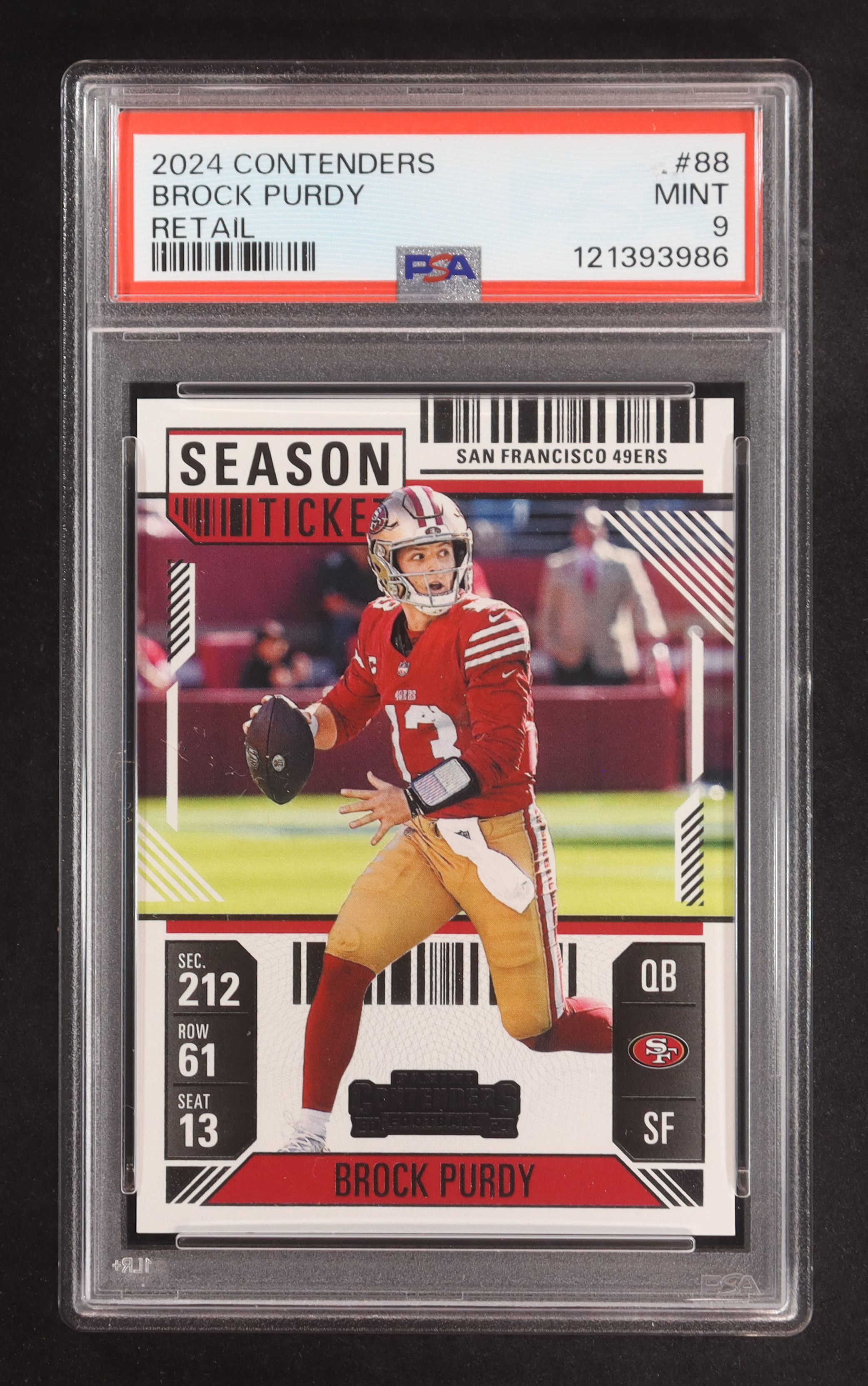 Brock Purdy 2024 Panini Contenders Retail #88 (PSA 9) at PristineAuction.com Brock Purdy 2024 Panini Contenders Retail #88 (PSA 9) at PristineAuction.com