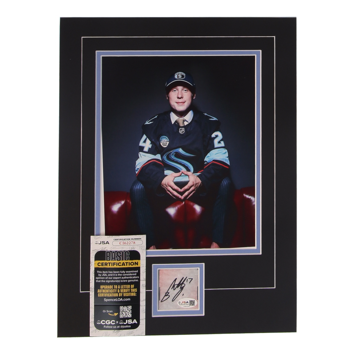 Berkly Catton Signed Kraken Custom Cut Lithograph Display with Photo (JSA) at PristineAuction.com Berkly Catton Signed Kraken Custom Cut Lithograph Display with Photo (JSA) at PristineAuction.com