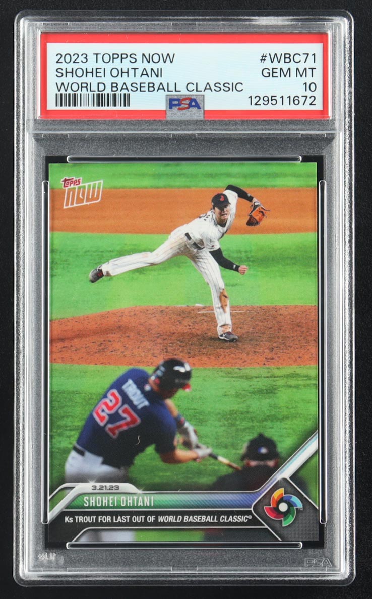 Shohei Ohtani 2023 Topps Now World Baseball Classic #WBC71 (PSA 10) at PristineAuction.com Shohei Ohtani 2023 Topps Now World Baseball Classic #WBC71 (PSA 10) at PristineAuction.com