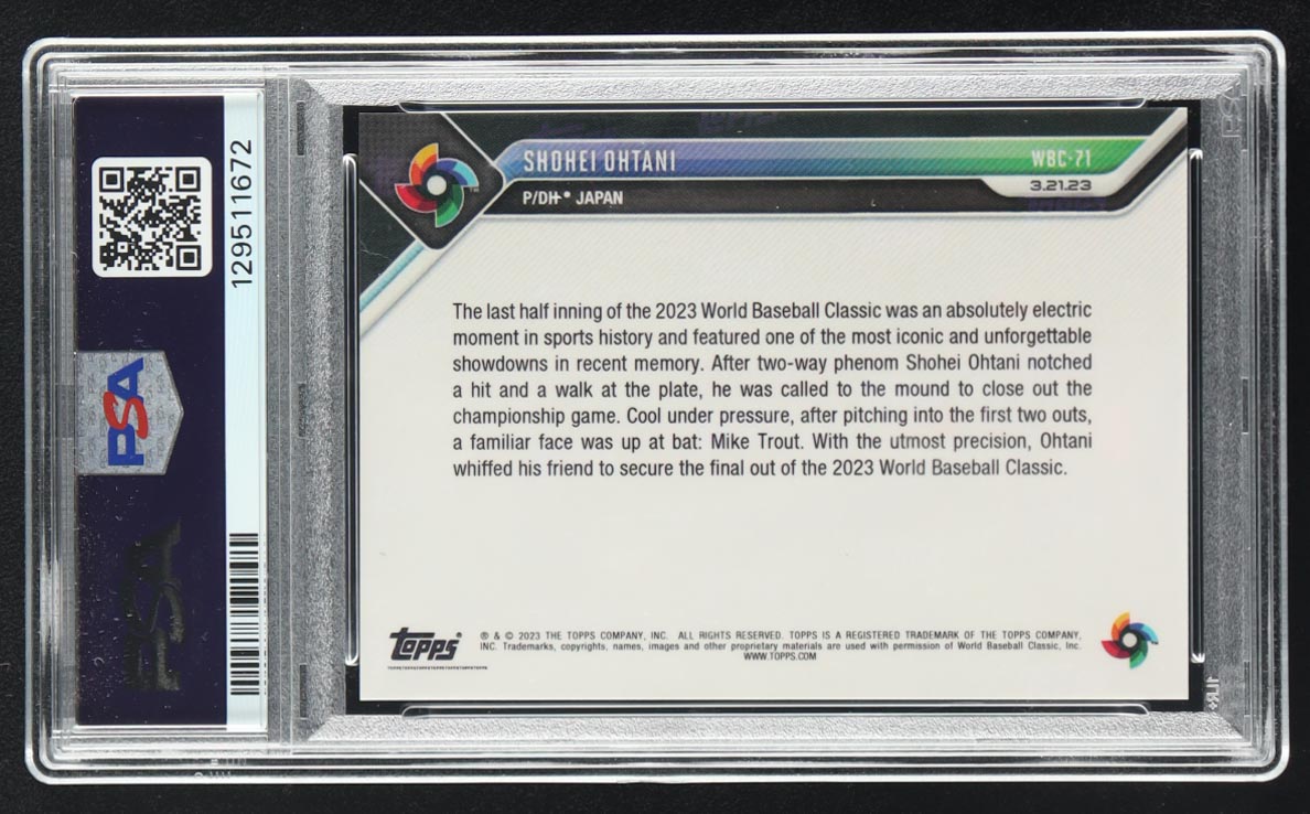 Shohei Ohtani 2023 Topps Now World Baseball Classic #WBC71 (PSA 10) at PristineAuction.com Shohei Ohtani 2023 Topps Now World Baseball Classic #WBC71 (PSA 10) at PristineAuction.com