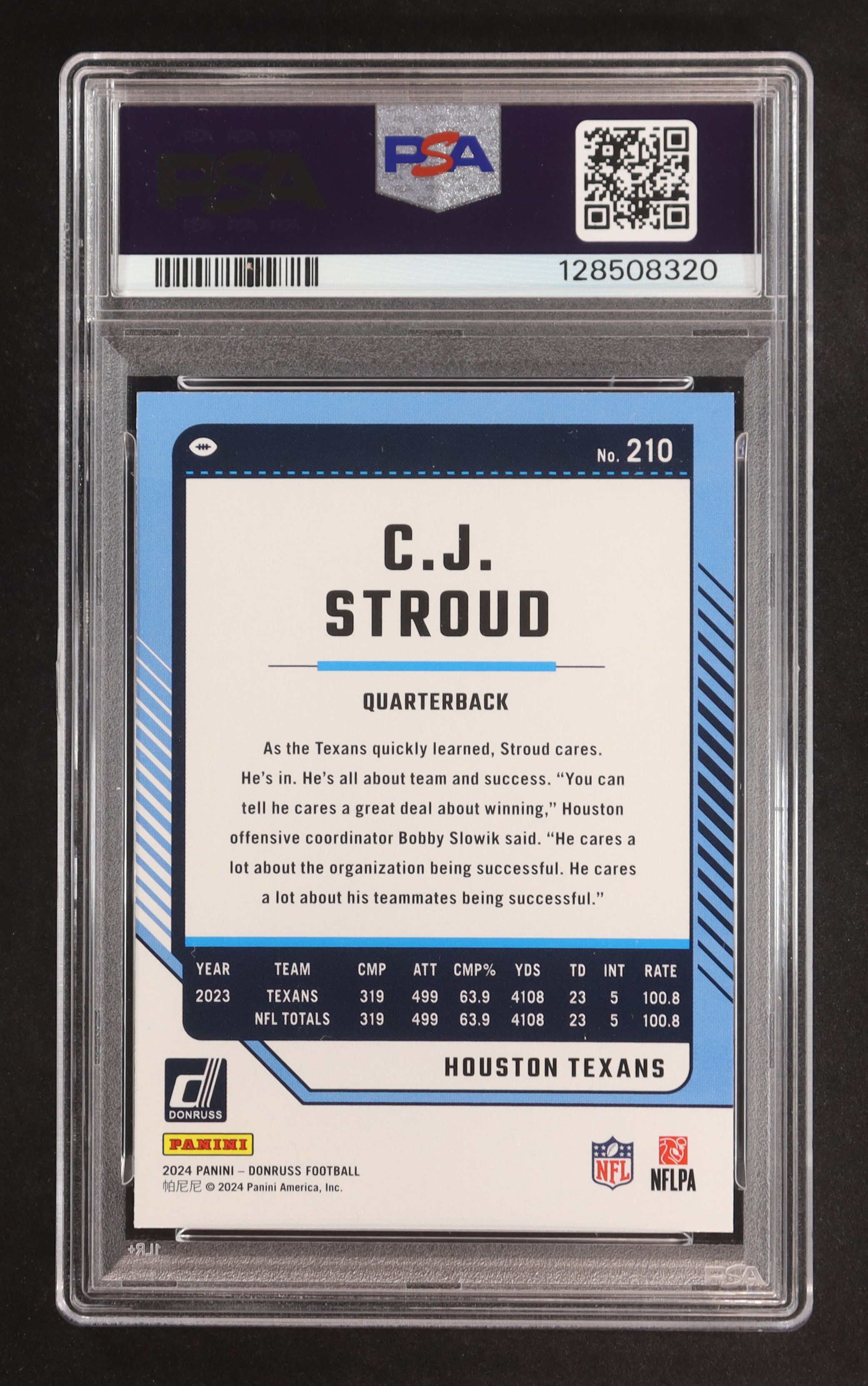 CJ Stroud 2024 Donruss #210 (PSA 10) at PristineAuction.com CJ Stroud 2024 Donruss #210 (PSA 10) at PristineAuction.com