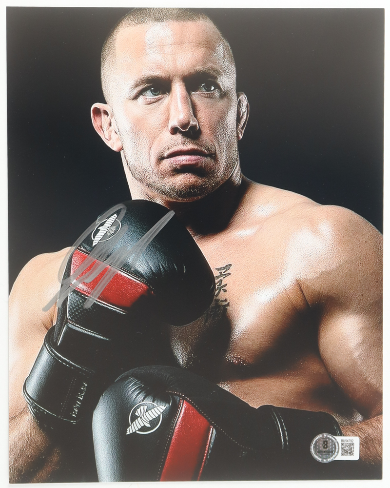 Georges St-Pierre Signed UFC 8x10 Photo (Beckett) at PristineAuction.com Georges St-Pierre Signed UFC 8x10 Photo (Beckett) at PristineAuction.com