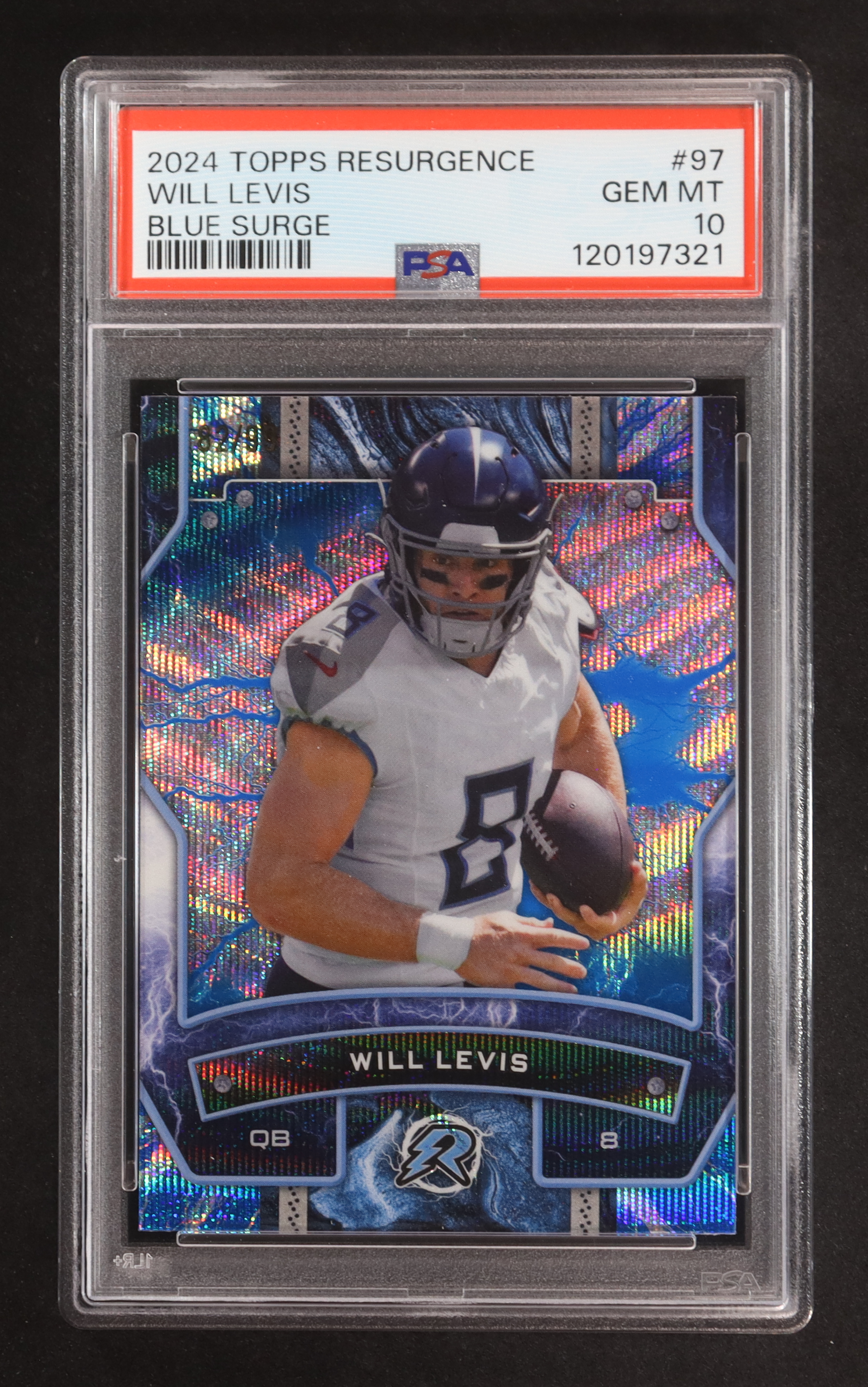 Will Levis 2024 Topps Resurgence Blue Surge #97 #82/99 (PSA 10) at PristineAuction.com Will Levis 2024 Topps Resurgence Blue Surge #97 #82/99 (PSA 10) at PristineAuction.com