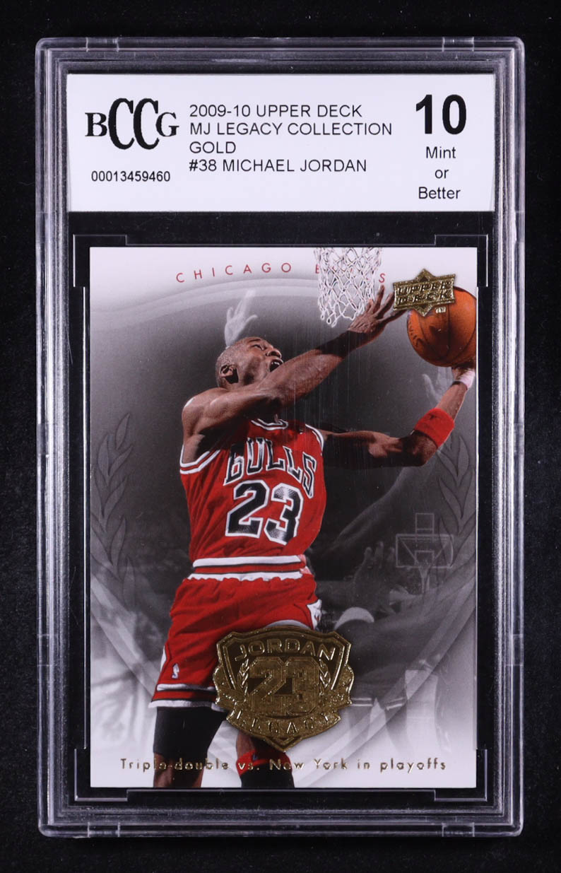 Michael Jordan 2009-10 Upper Deck Michael Jordan Legacy Collection Gold #38 (BCCG 10) at PristineAuction.com Michael Jordan 2009-10 Upper Deck Michael Jordan Legacy Collection Gold #38 (BCCG 10) at PristineAuction.com