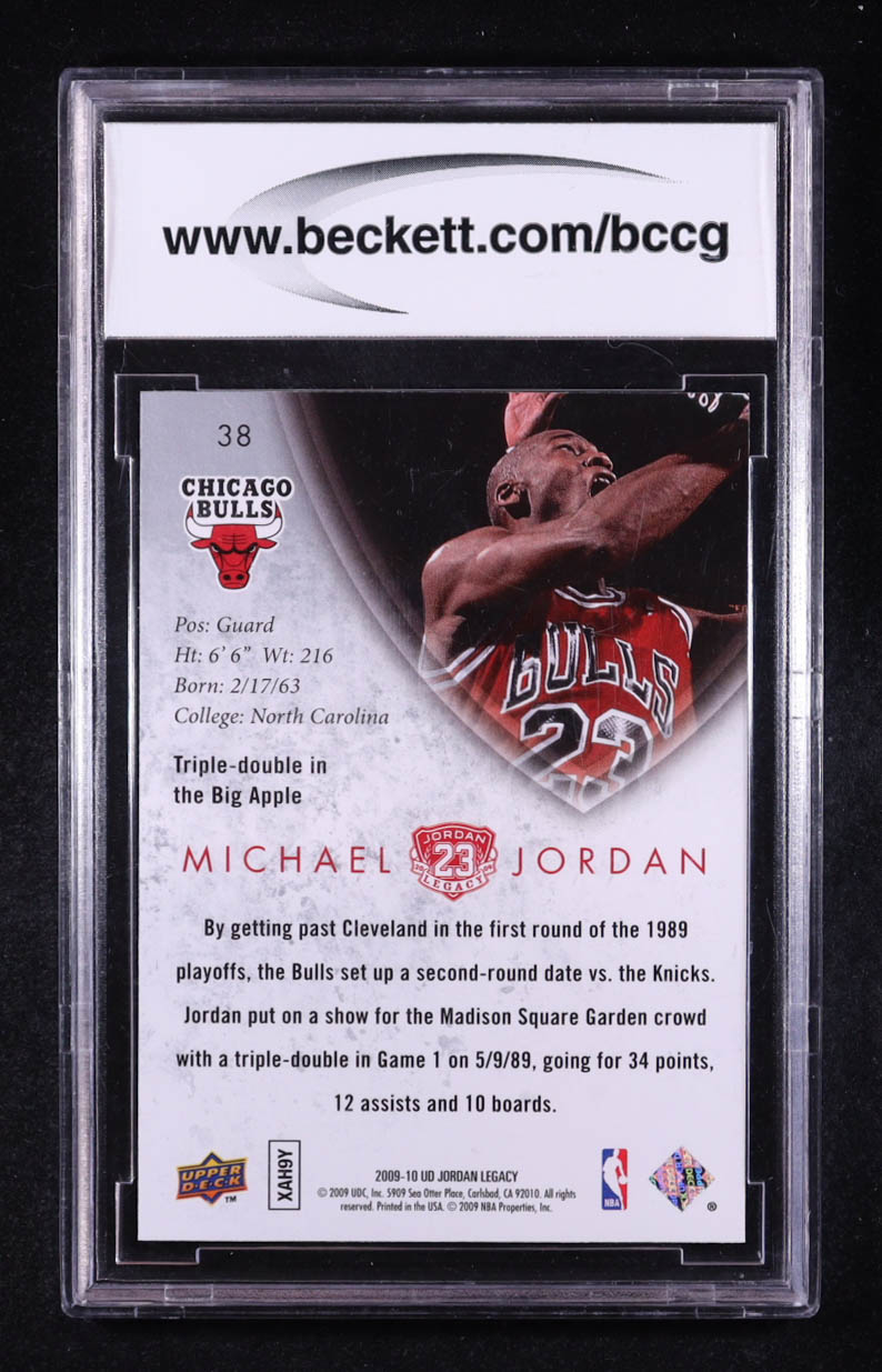 Michael Jordan 2009-10 Upper Deck Michael Jordan Legacy Collection Gold #38 (BCCG 10) at PristineAuction.com Michael Jordan 2009-10 Upper Deck Michael Jordan Legacy Collection Gold #38 (BCCG 10) at PristineAuction.com