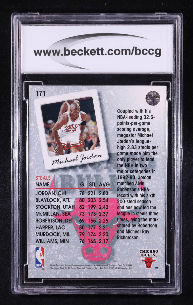 Michael Jordan 1993-94 Upper Deck #171 SL (BCCG 10) at PristineAuction.com Michael Jordan 1993-94 Upper Deck #171 SL (BCCG 10) at PristineAuction.com