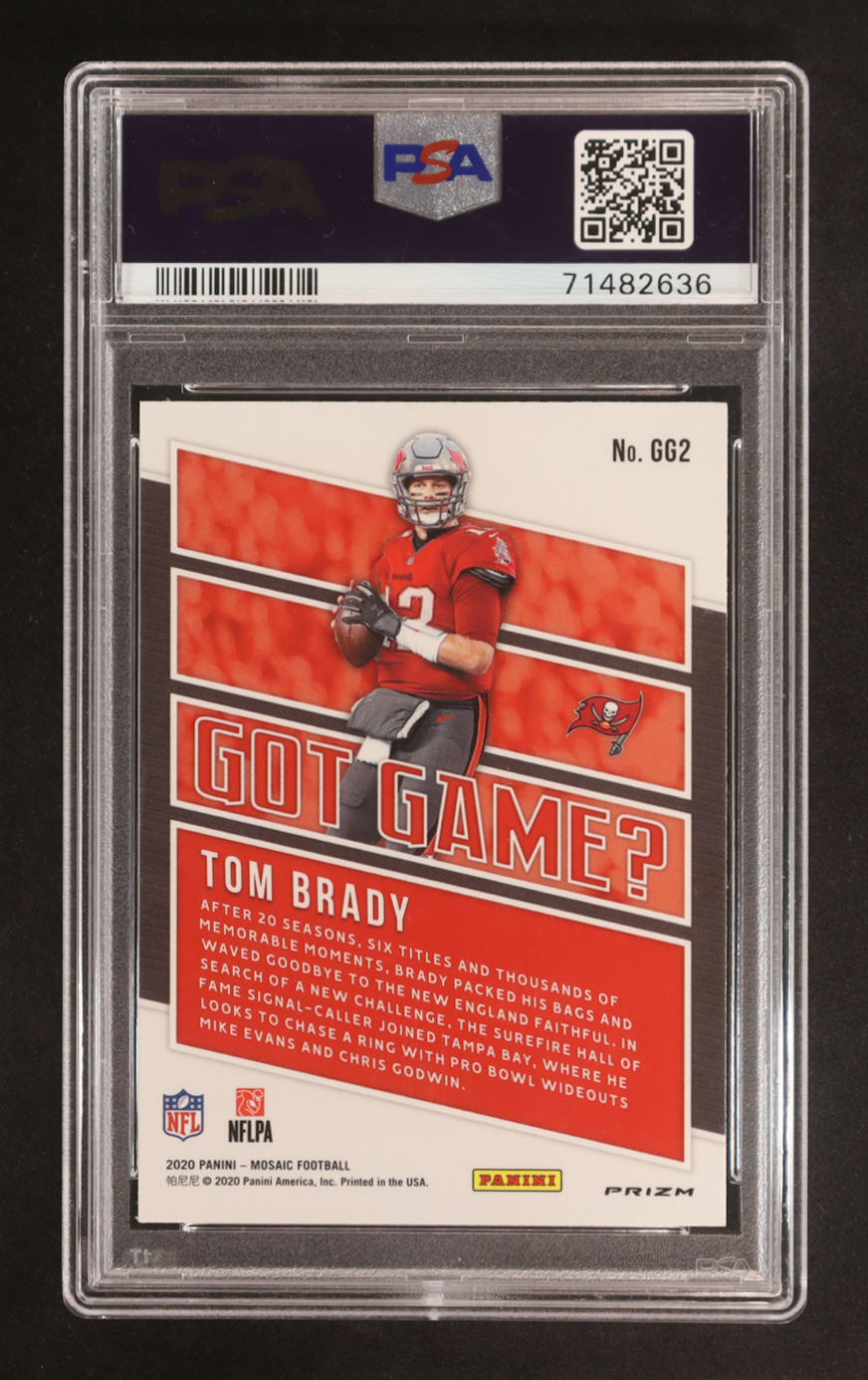 Tom Brady 2020 Panini Mosaic Got Game Mosaic Green #2 (PSA 10) at PristineAuction.com Tom Brady 2020 Panini Mosaic Got Game Mosaic Green #2 (PSA 10) at PristineAuction.com