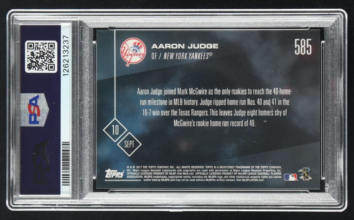Aaron Judge 2017 Topps Now #585 RC (PSA 10) at PristineAuction.com Aaron Judge 2017 Topps Now #585 RC (PSA 10) at PristineAuction.com