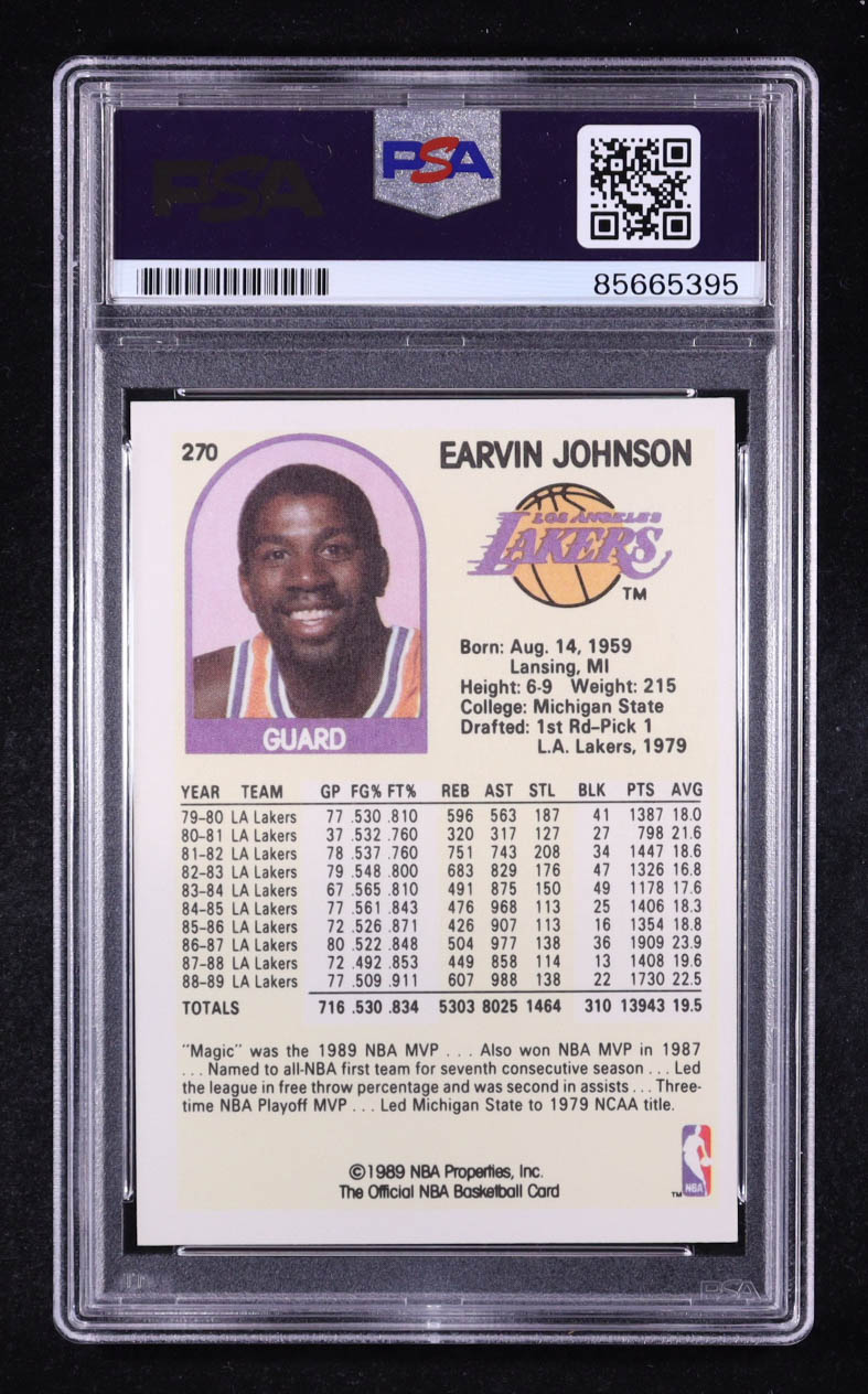 Magic Johnson Signed 1989-90 Hoops #270 (PSA) at PristineAuction.com Magic Johnson Signed 1989-90 Hoops #270 (PSA) at PristineAuction.com