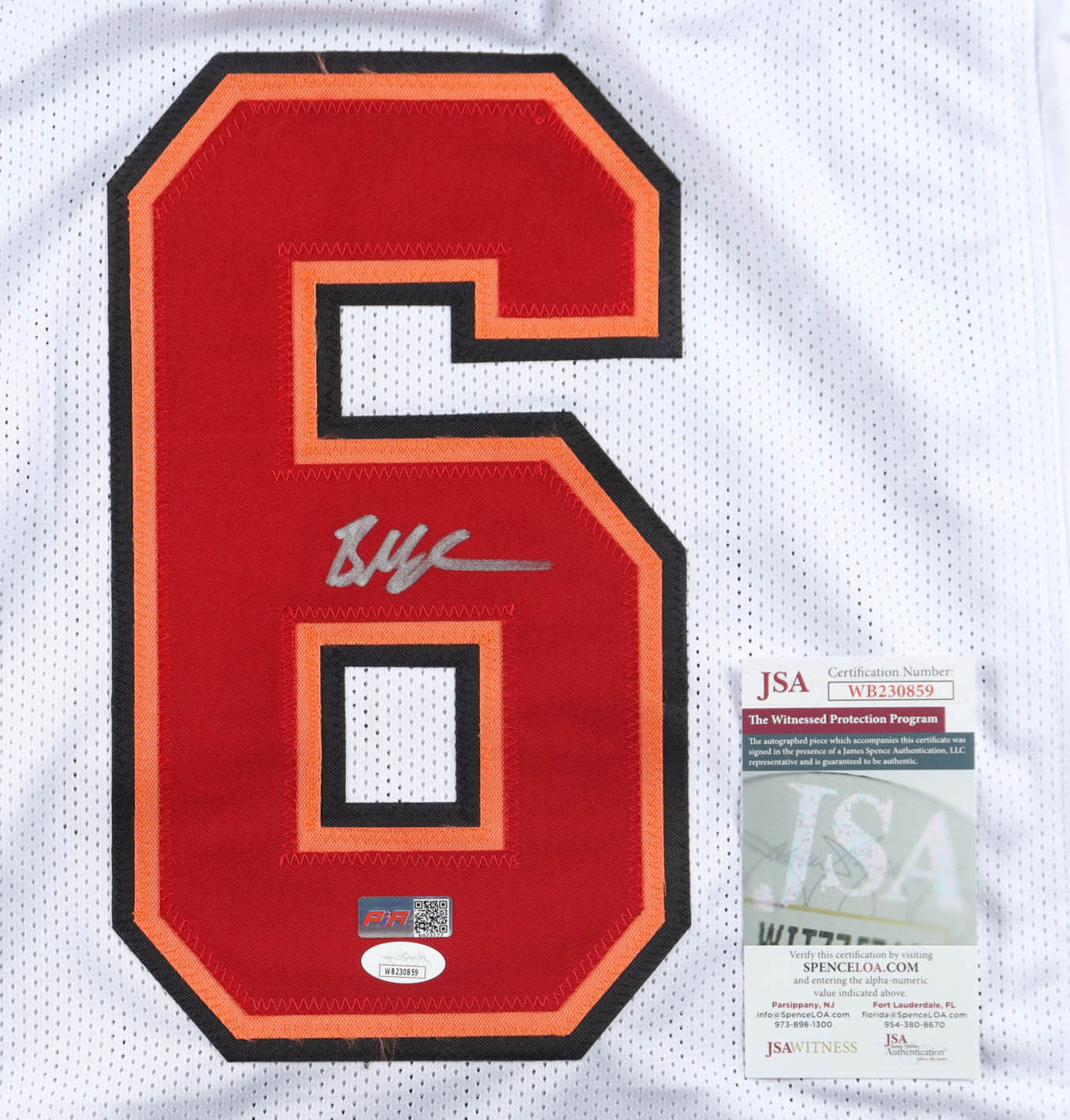 Baker Mayfield Signed Jersey (JSA) at PristineAuction.com Baker Mayfield Signed Jersey (JSA) at PristineAuction.com