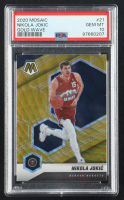 Nikola Jokic 2020 Mosaic Mosaic Gold Wave #21 (PSA 10) at PristineAuction.com