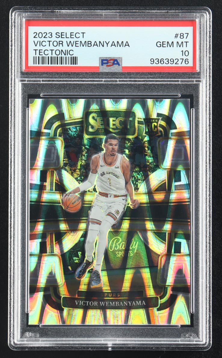 Victor Wembanyama 2023 Select Tectonic #87 RC (PSA 10) at PristineAuction.com Victor Wembanyama 2023 Select Tectonic #87 RC (PSA 10) at PristineAuction.com