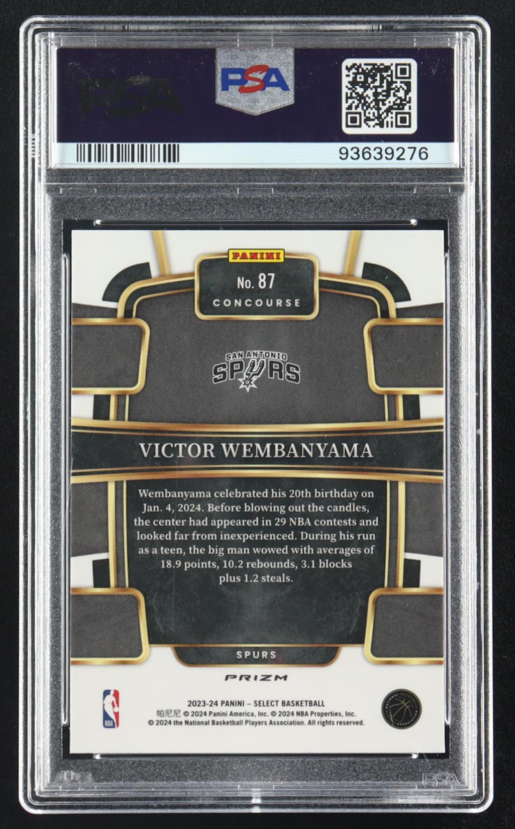 Victor Wembanyama 2023 Select Tectonic #87 RC (PSA 10) at PristineAuction.com Victor Wembanyama 2023 Select Tectonic #87 RC (PSA 10) at PristineAuction.com