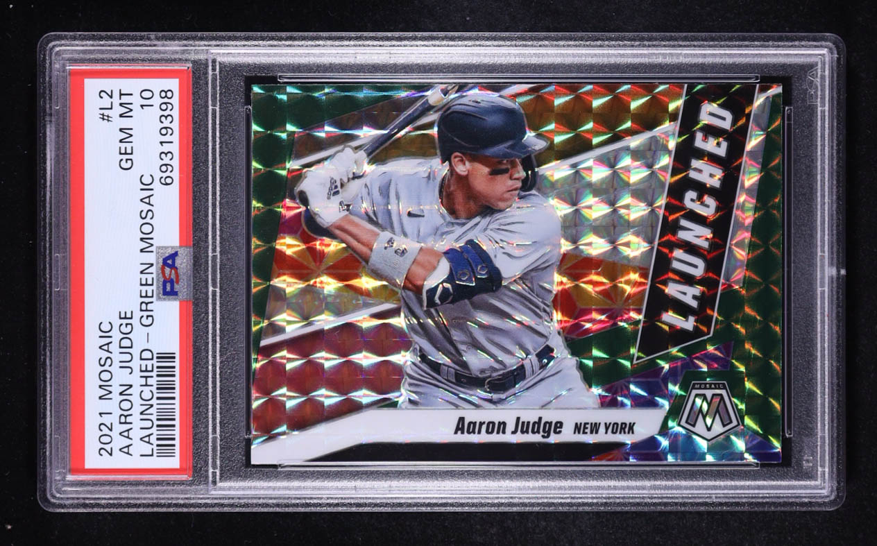 Aaron Judge 2021 Panini Mosaic Launched Mosaic Green #2 (PSA 10) at PristineAuction.com Aaron Judge 2021 Panini Mosaic Launched Mosaic Green #2 (PSA 10) at PristineAuction.com