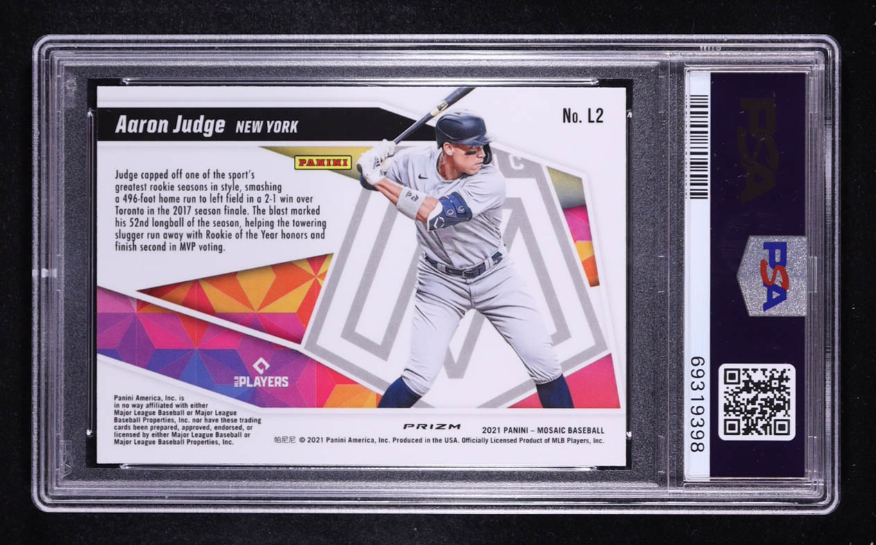 Aaron Judge 2021 Panini Mosaic Launched Mosaic Green #2 (PSA 10) at PristineAuction.com Aaron Judge 2021 Panini Mosaic Launched Mosaic Green #2 (PSA 10) at PristineAuction.com