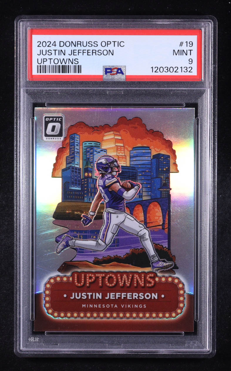 Justin Jefferson 2024 Donruss Optic Uptowns #19 (PSA 9) at PristineAuction.com Justin Jefferson 2024 Donruss Optic Uptowns #19 (PSA 9) at PristineAuction.com