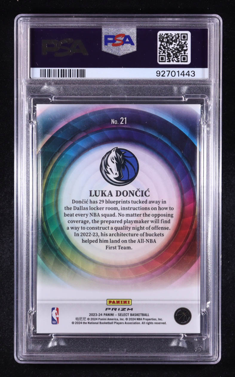Luka Doncic 2023-24 Select Color Wheel #21 (PSA 9) at PristineAuction.com Luka Doncic 2023-24 Select Color Wheel #21 (PSA 9) at PristineAuction.com