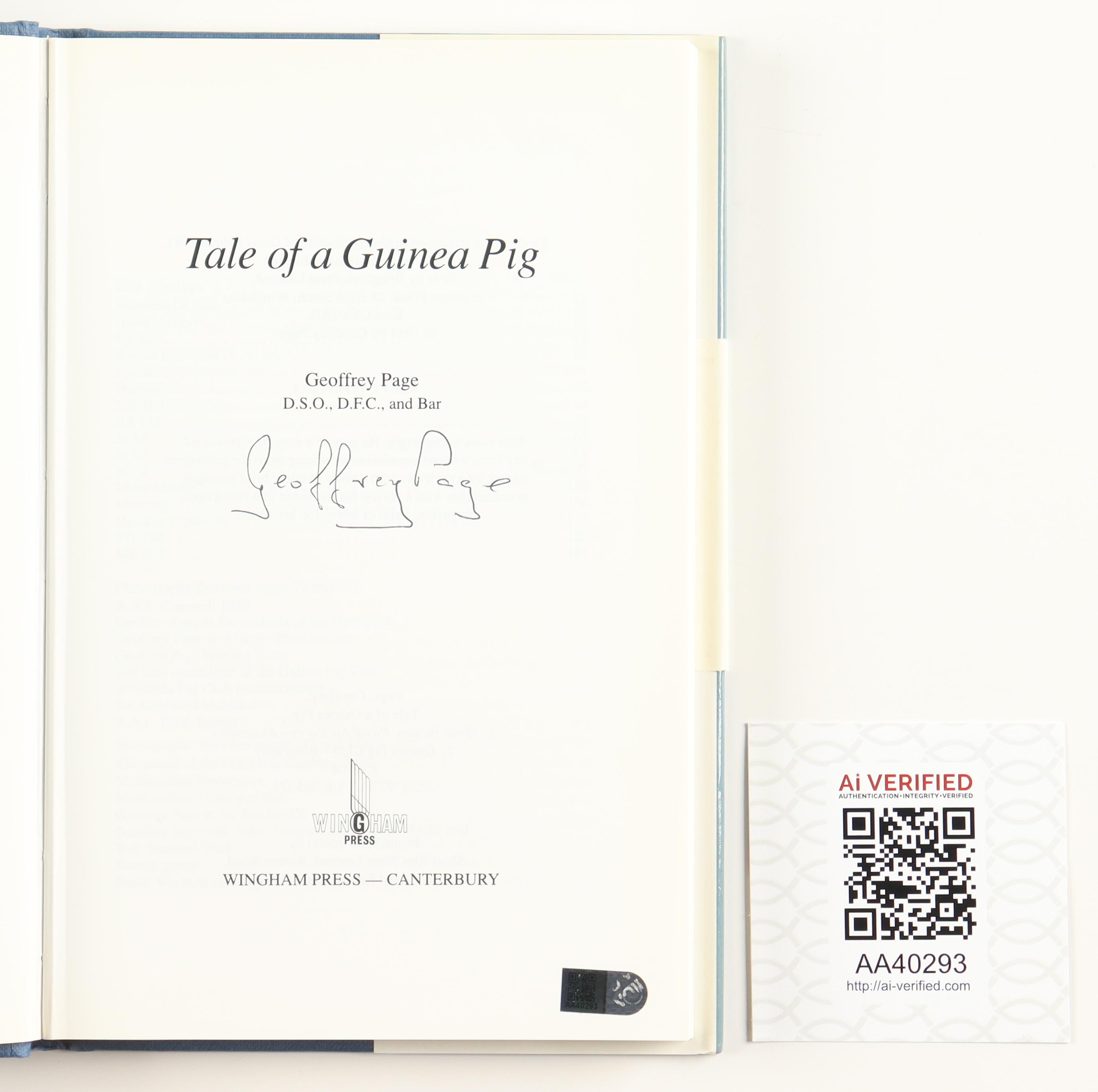 Geoffrey Page Signed "Tale of A Guinea Pig" Hardcover Book (AIV) at PristineAuction.com Geoffrey Page Signed "Tale of A Guinea Pig" Hardcover Book (AIV) at PristineAuction.com