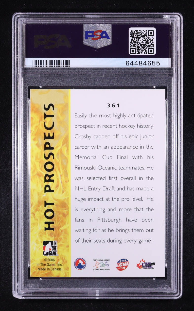 Sidney Crosby 2005-06 ITG Heroes and Prospects #361 RC (PSA 10) at PristineAuction.com Sidney Crosby 2005-06 ITG Heroes and Prospects #361 RC (PSA 10) at PristineAuction.com