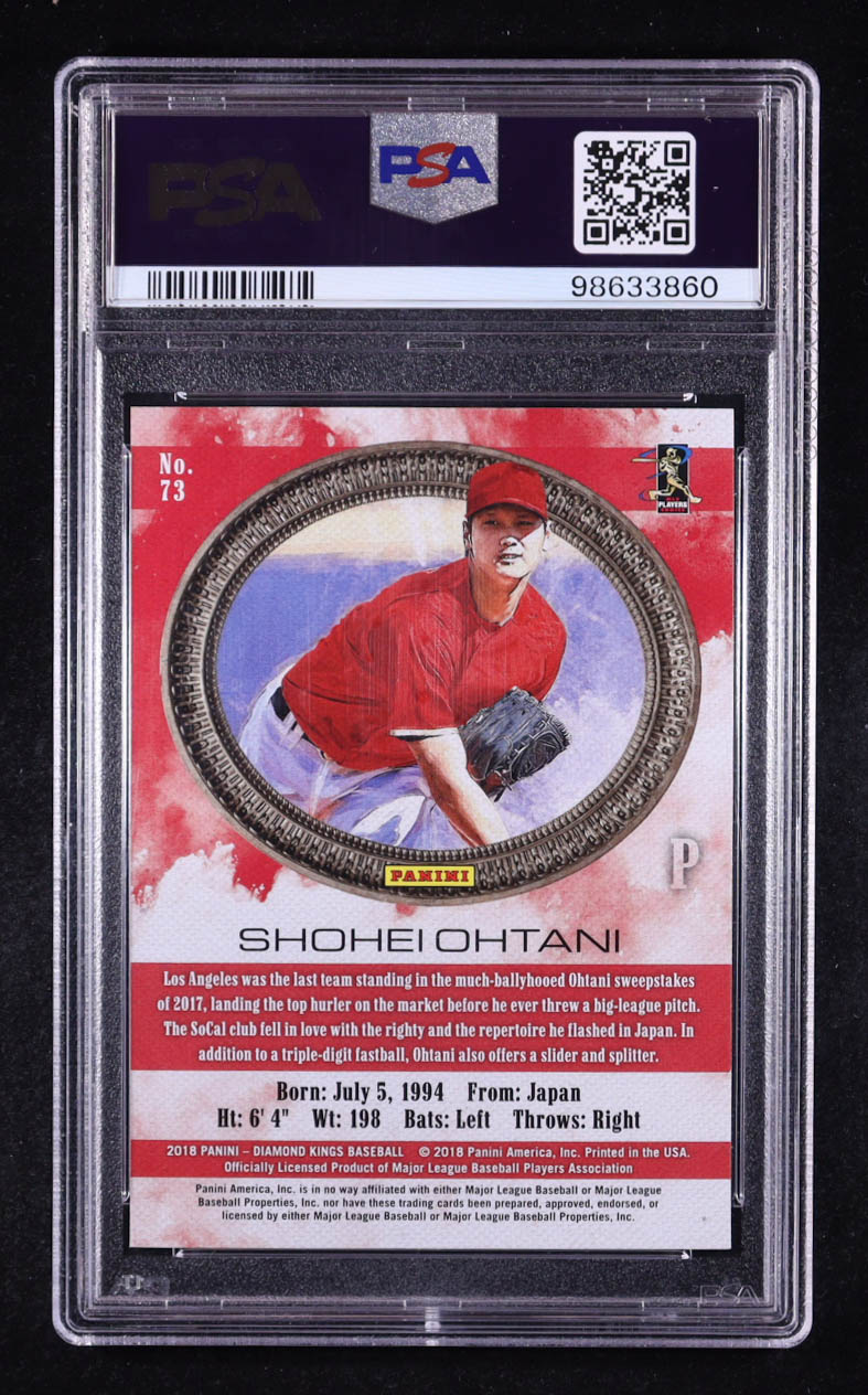 Shohei Ohtani 2018 Diamond Kings #73 RC (PSA 10) at PristineAuction.com Shohei Ohtani 2018 Diamond Kings #73 RC (PSA 10) at PristineAuction.com