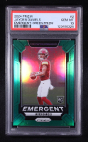 Jayden Daniels 2024 Prizm Emergent Prizms Green #2 RC (PSA 10) at PristineAuction.com