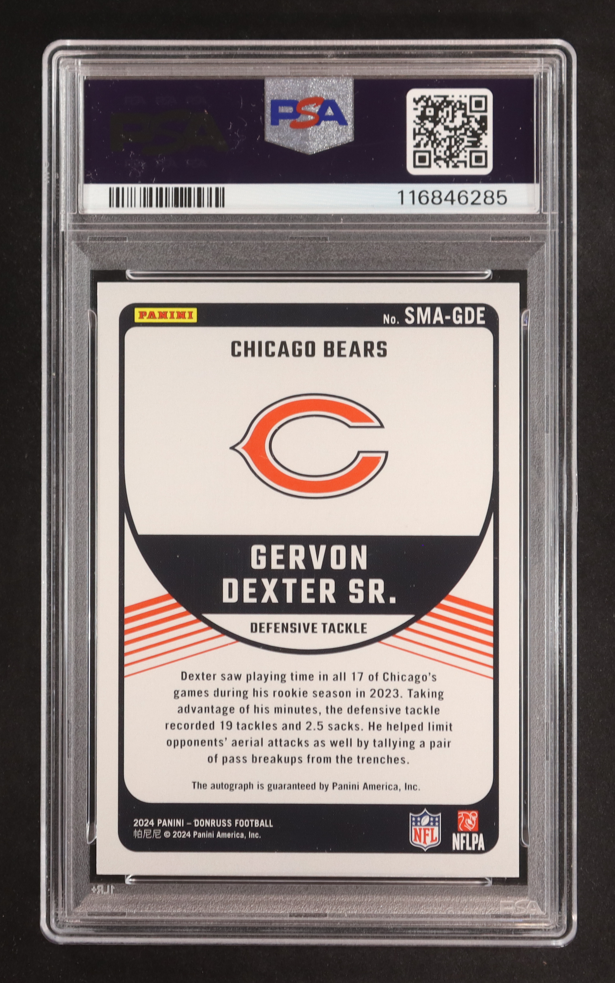 Gervon Dexter Sr. 2024 Donruss Signature Marks #17 (PSA 9 | Autograph Graded PSA 10) at PristineAuction.com Gervon Dexter Sr. 2024 Donruss Signature Marks #17 (PSA 9 | Autograph Graded PSA 10) at PristineAuction.com