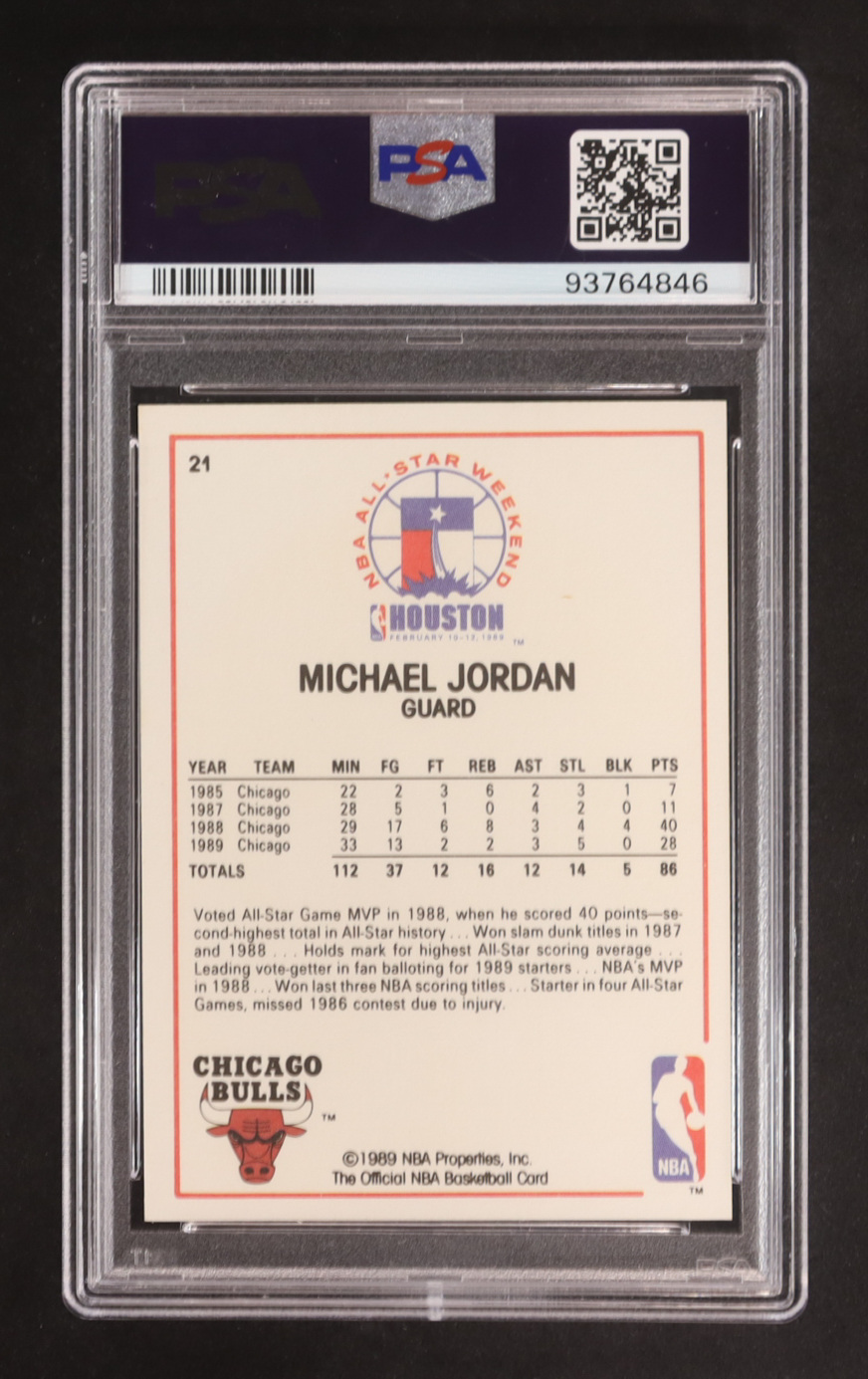 Michael Jordan 1989-90 Hoops #21 All-Star (PSA 9) at PristineAuction.com Michael Jordan 1989-90 Hoops #21 All-Star (PSA 9) at PristineAuction.com