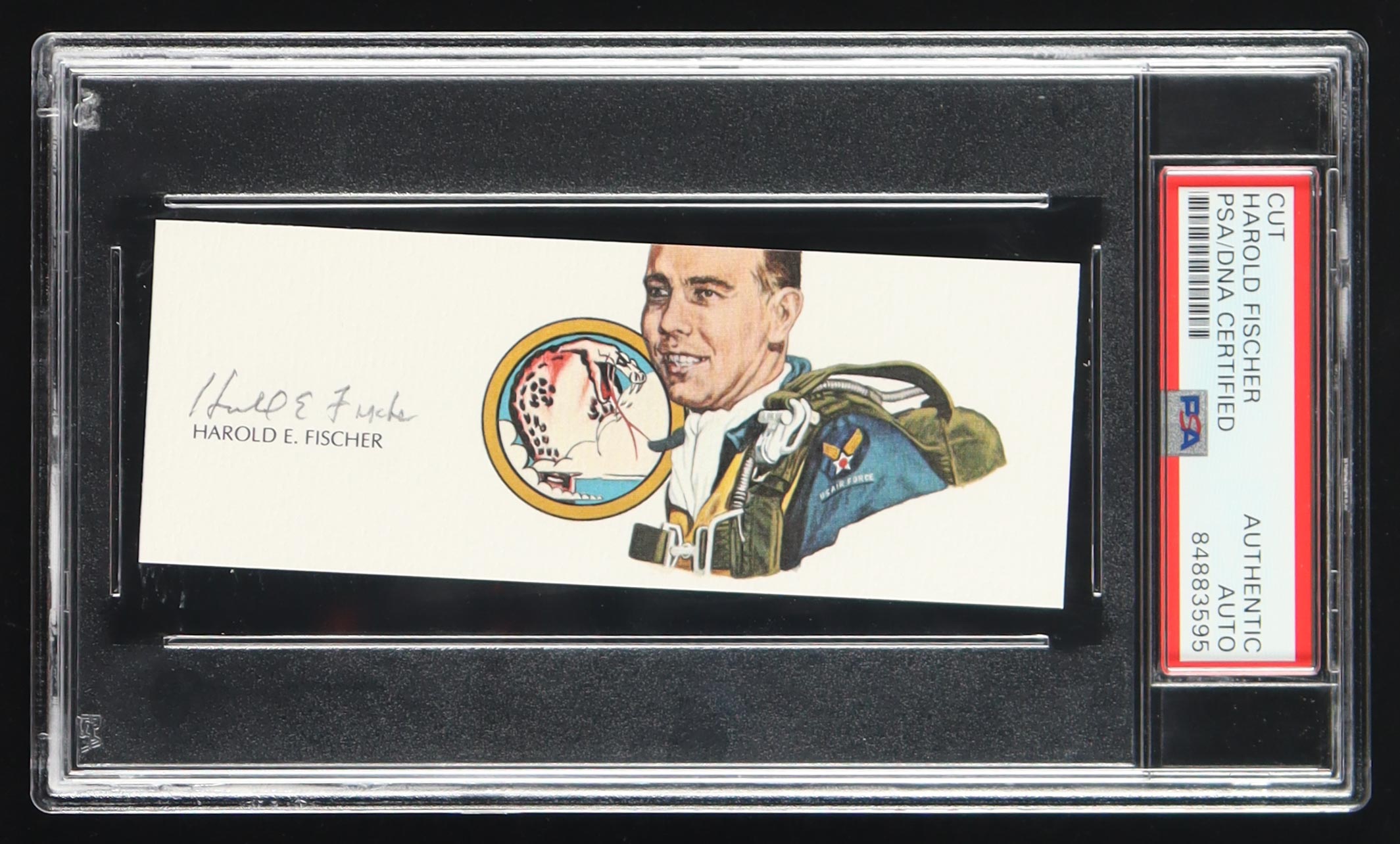 Harold Fischer Signed Cut With Portrait Art (PSA) at PristineAuction.com Harold Fischer Signed Cut With Portrait Art (PSA) at PristineAuction.com