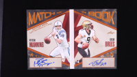 Peyton Manning / Drew Brees 2025 Leaf History Book Sports Edition Chapter 2 Match Book Bronze Foil #MB17 #01/20 at PristineAuction.com