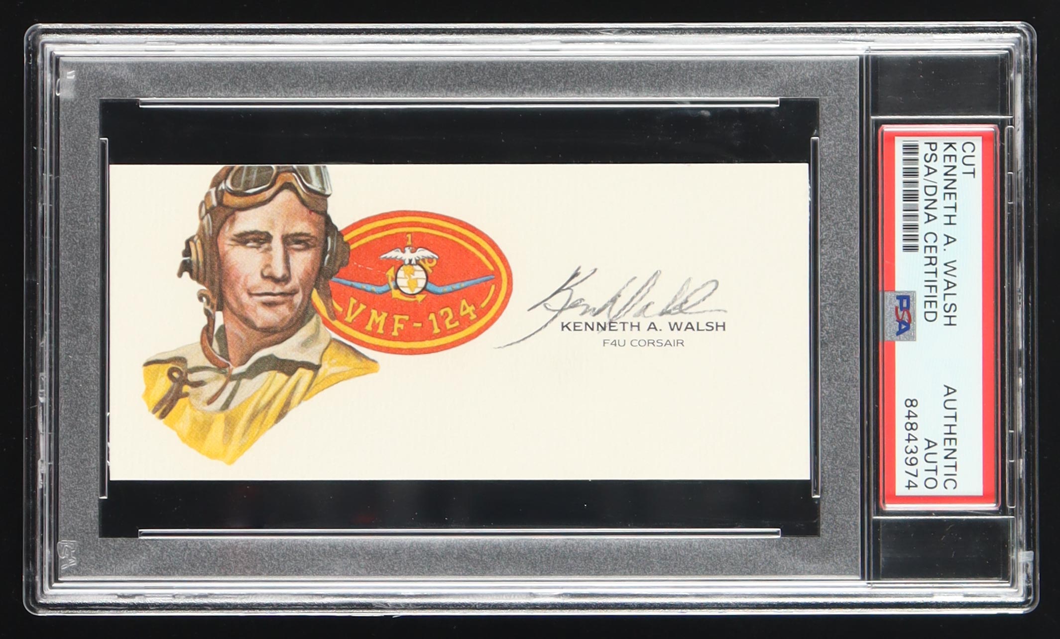 Kenneth Walsh Signed Cut With Portrait Art (PSA) at PristineAuction.com Kenneth Walsh Signed Cut With Portrait Art (PSA) at PristineAuction.com