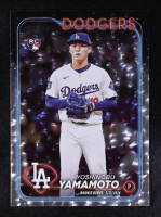 Yoshinobu Yamamoto 2024 Topps Update Silver Crackle Foil #US149 RC at PristineAuction.com