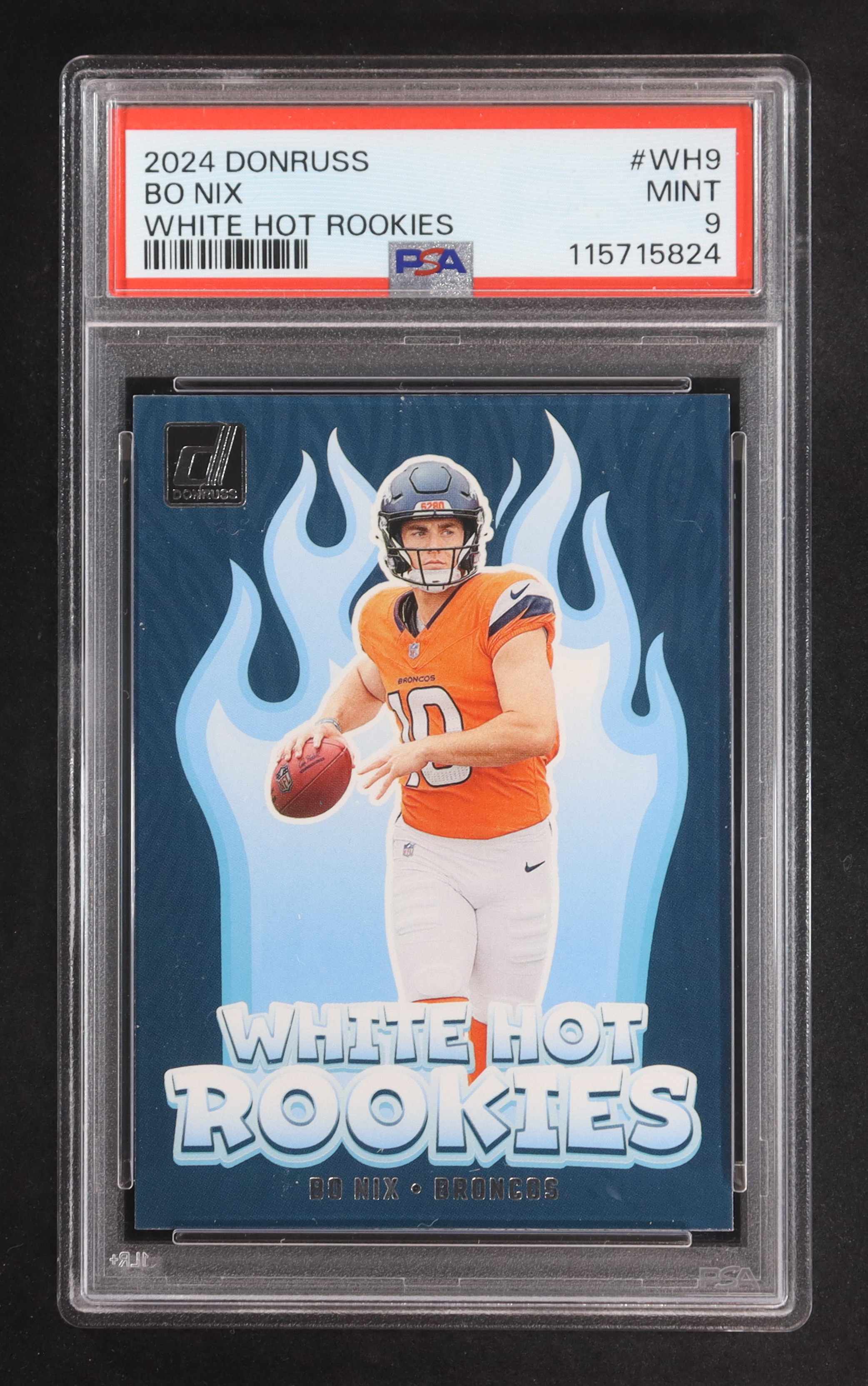 Bo Nix 2024 Donruss White Hot Rookies #9 RC (PSA 9) at PristineAuction.com Bo Nix 2024 Donruss White Hot Rookies #9 RC (PSA 9) at PristineAuction.com