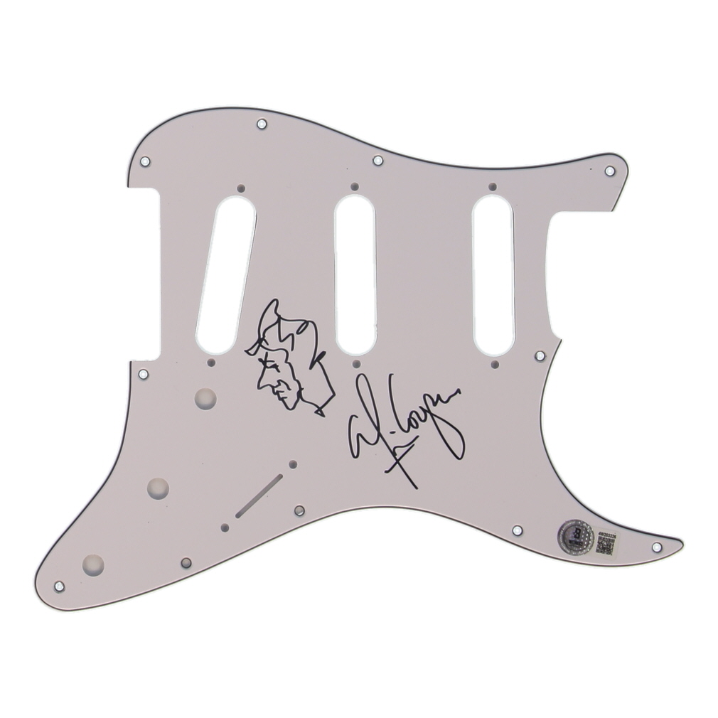 Alice Cooper Signed Electric Guitar Pick Guard with Hand-Drawn Sketch (Beckett) at PristineAuction.com Alice Cooper Signed Electric Guitar Pick Guard with Hand-Drawn Sketch (Beckett) at PristineAuction.com