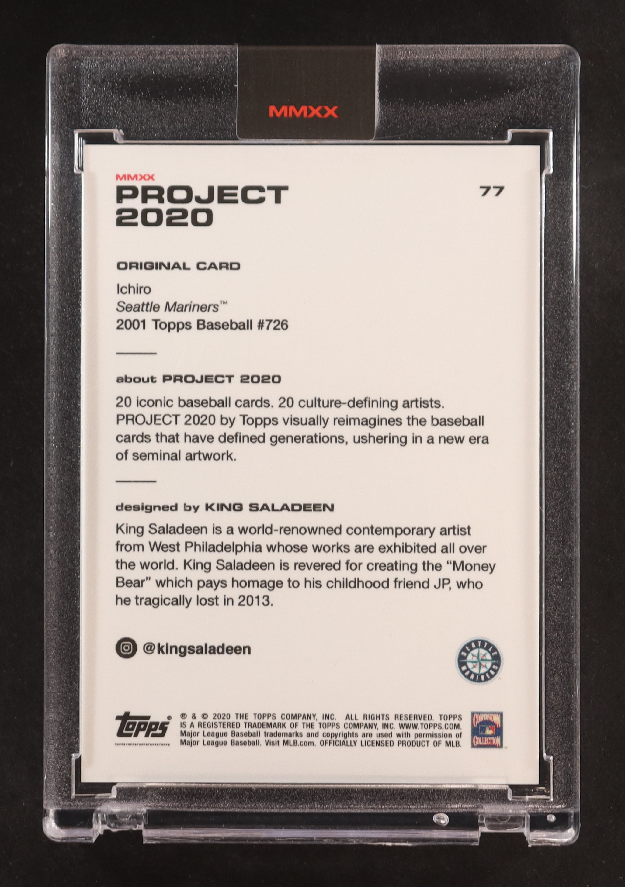 Ichiro Suzuki 2020 Topps Project 2020 #77 / King Saladeen at PristineAuction.com Ichiro Suzuki 2020 Topps Project 2020 #77 / King Saladeen at PristineAuction.com